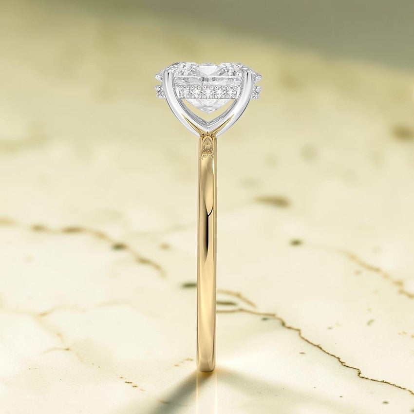 Adoria Mixed Metal Diamond Ring in 18K Yellow Gold