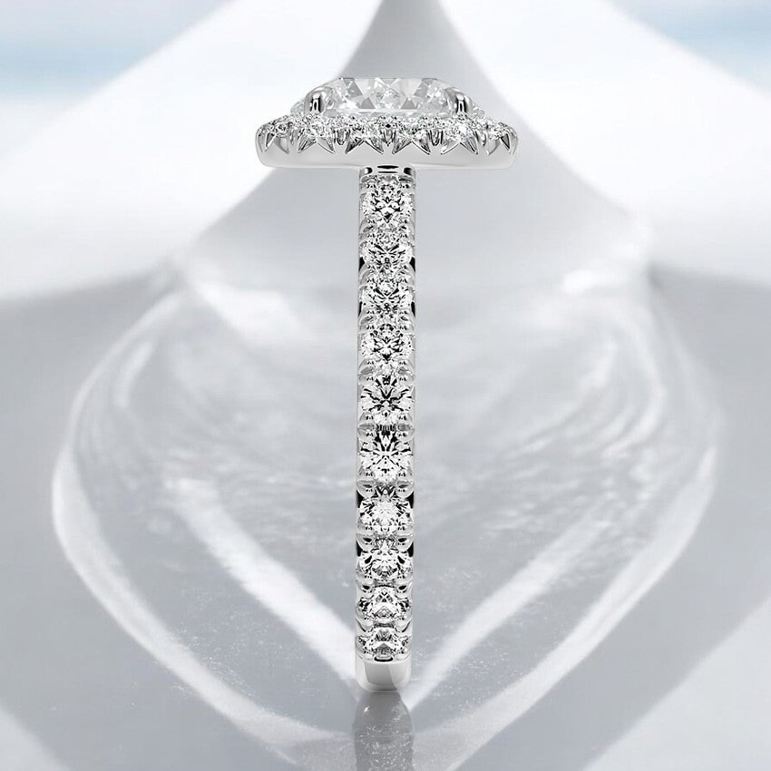 Halo Lab Grown Diamond Engagement Ring - Dazzling Simplicity for Every Occasion