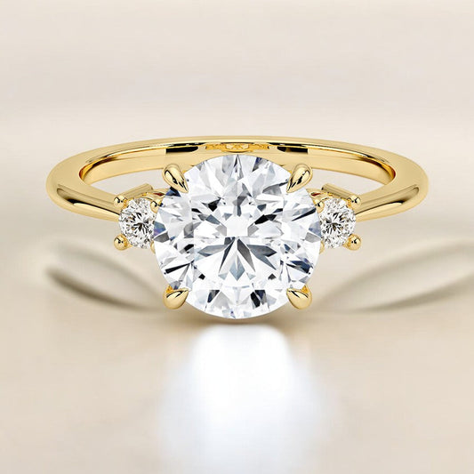 Three Stone Lab Grown Diamond Engagement Ring