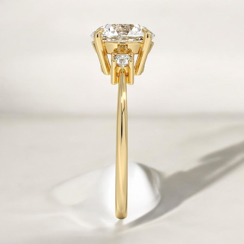 Three Stone Lab Grown Diamond Engagement Ring