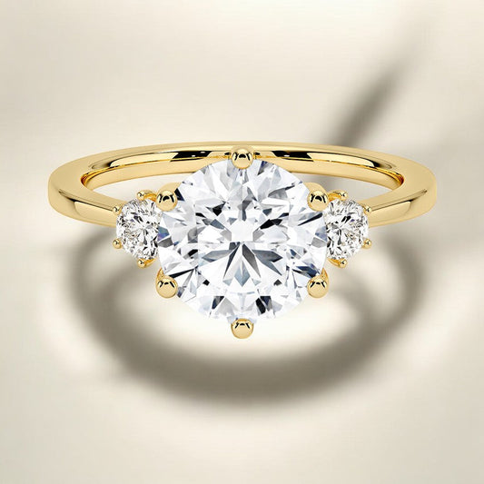 Three Stone Lab Grown Diamond Engagement Ring