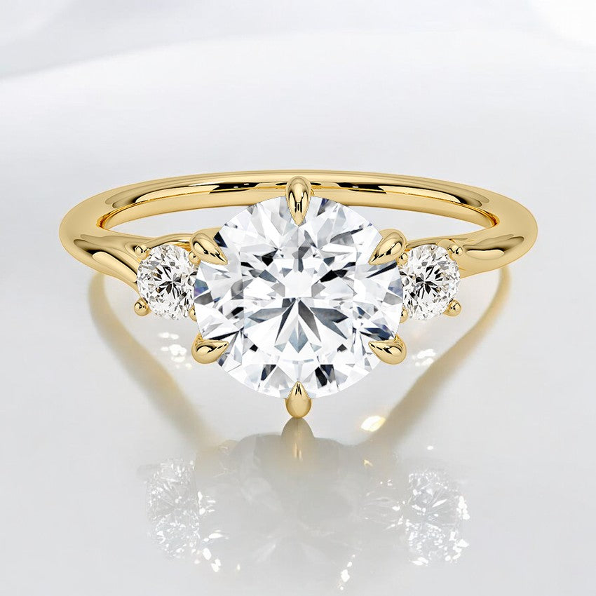 Three Stone Lab Grown Diamond Engagement Ring
