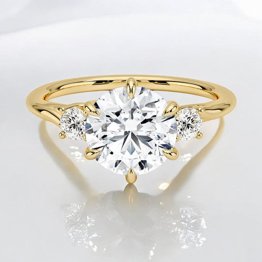 Three Stone Lab Grown Diamond Engagement Ring