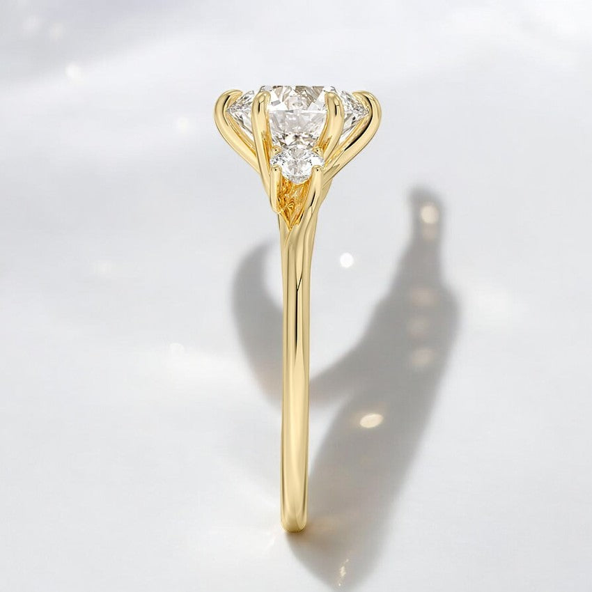 Three Stone Lab Grown Diamond Engagement Ring