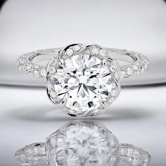Halo Lab Grown Diamond Engagement Ring - Where Tradition Meets Innovation
