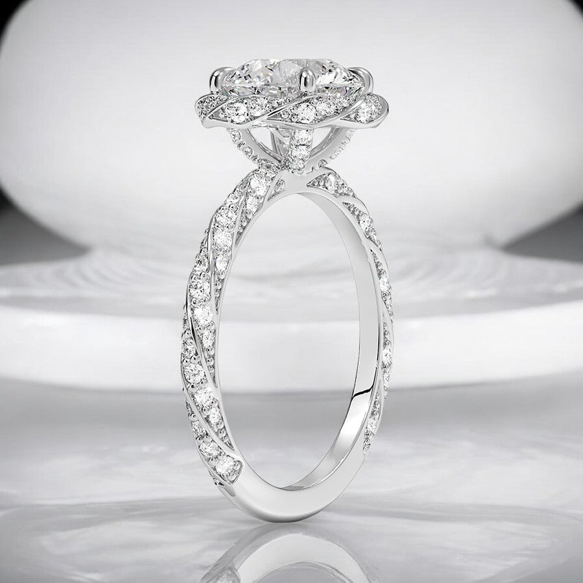 Halo Lab Grown Diamond Engagement Ring - Where Tradition Meets Innovation