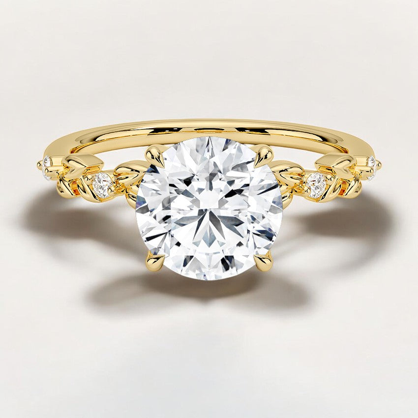 Lab Grown Diamond Engagement Ring - Modern Sophistication with Vintage Charm