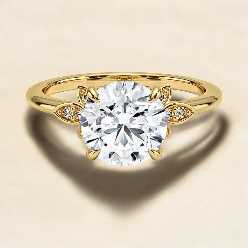 Lab Grown Diamond Engagement Ring - Modern Sophistication with Vintage Charm