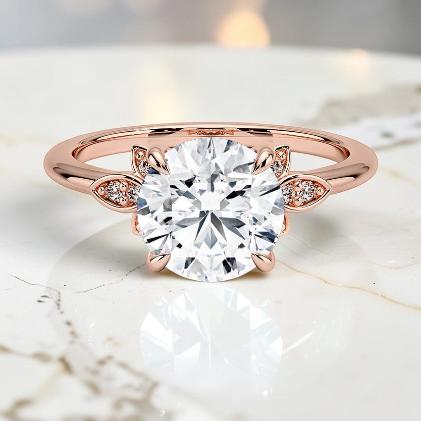 Bianca Diamond Ring in 14K Rose Gold