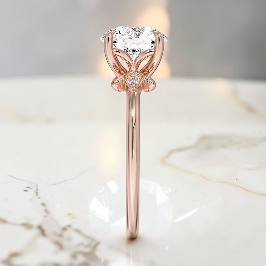 Bianca Diamond Ring in 14K Rose Gold