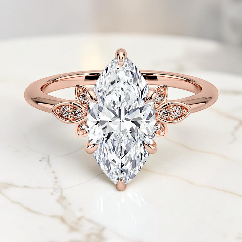Bianca Diamond Ring in 14K Rose Gold