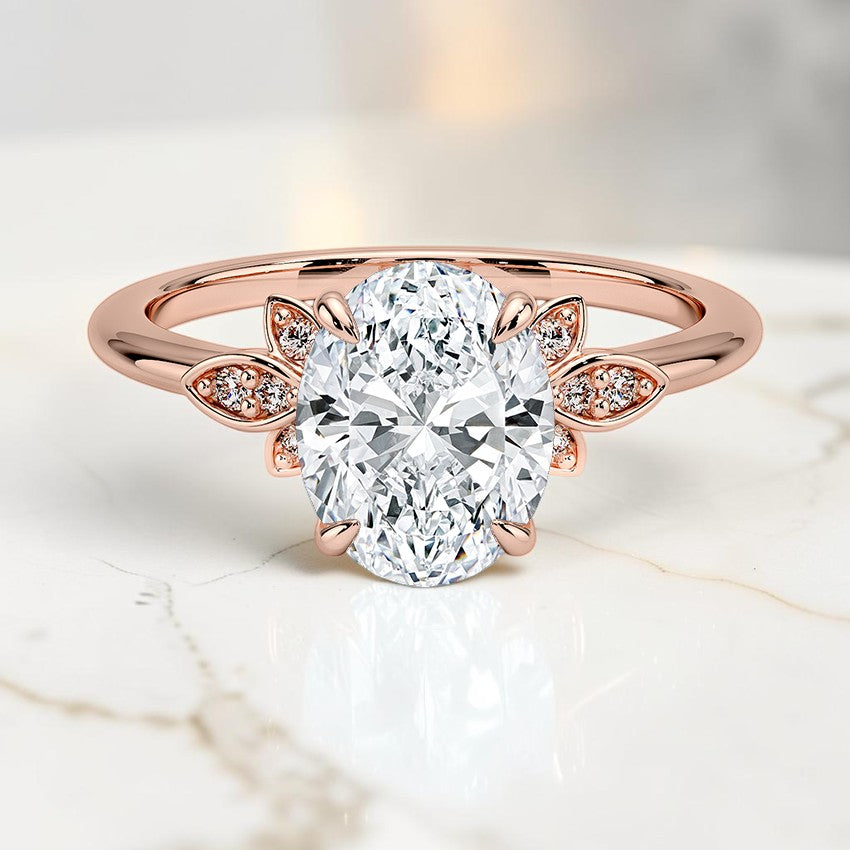 Bianca Diamond Ring in 14K Rose Gold