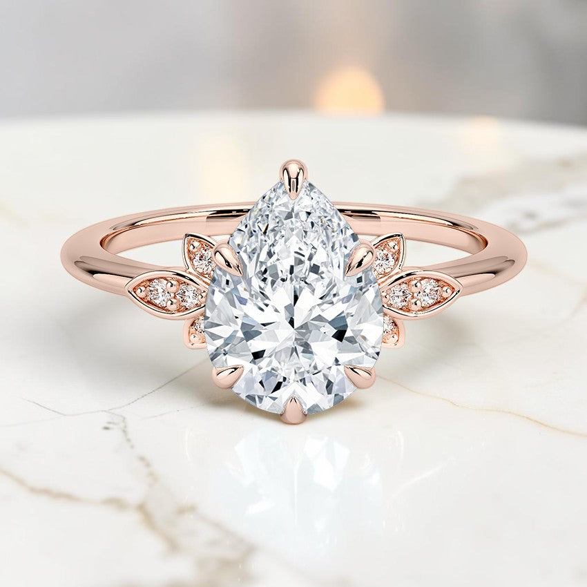 Bianca Diamond Ring in 14K Rose Gold