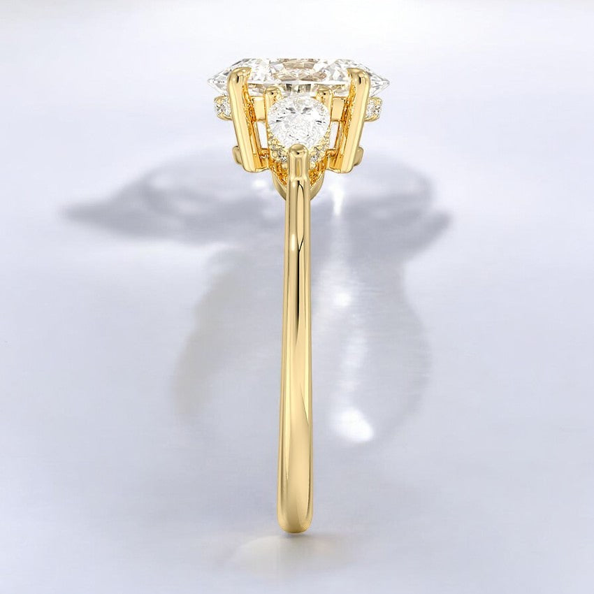 Three Stone Lab Grown Diamond Engagement Ring