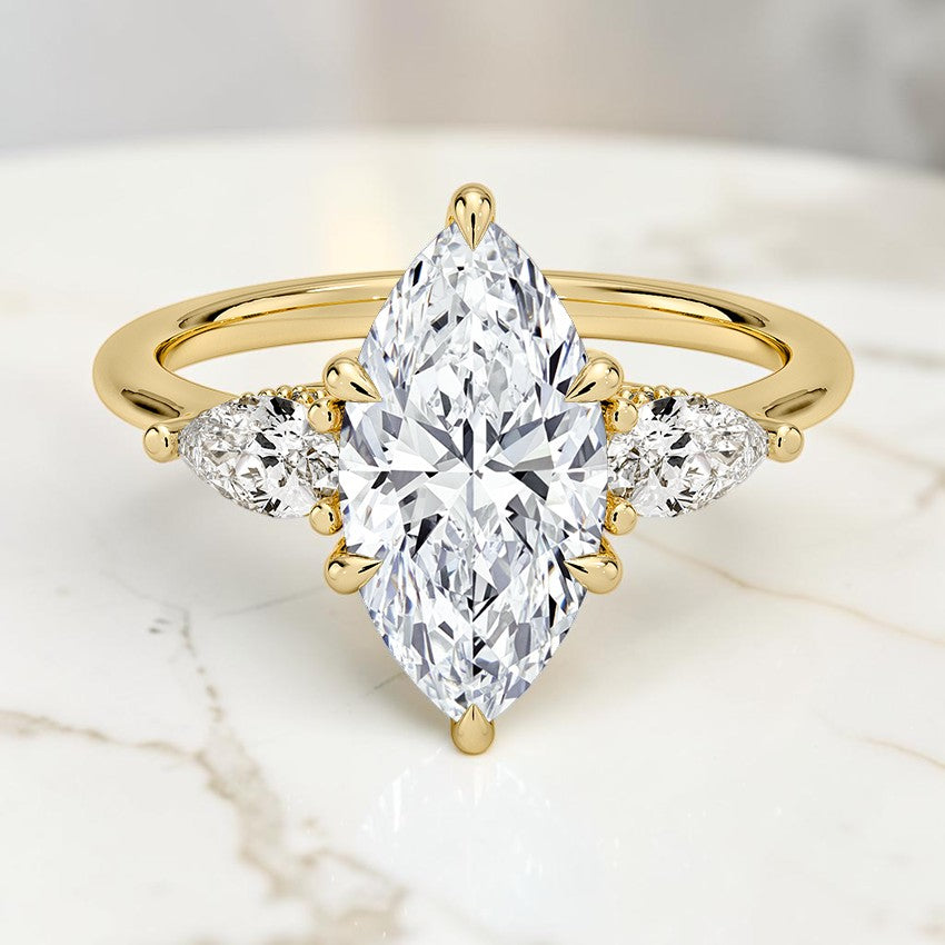 Adoria Opera Three Stone Diamond Ring (1/2 ct. tw.) in 14K Yellow Gold