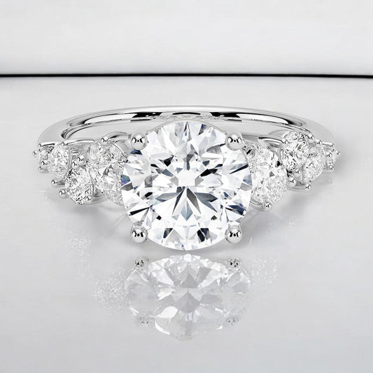 Tapered Lab Grown Diamond Engagement Ring - Crafted for the Timeless Bride