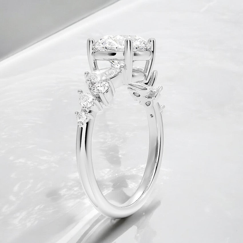 Tapered Lab Grown Diamond Engagement Ring - Crafted for the Timeless Bride