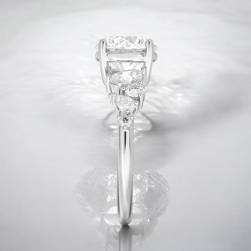 Tapered Lab Grown Diamond Engagement Ring - Crafted for the Timeless Bride