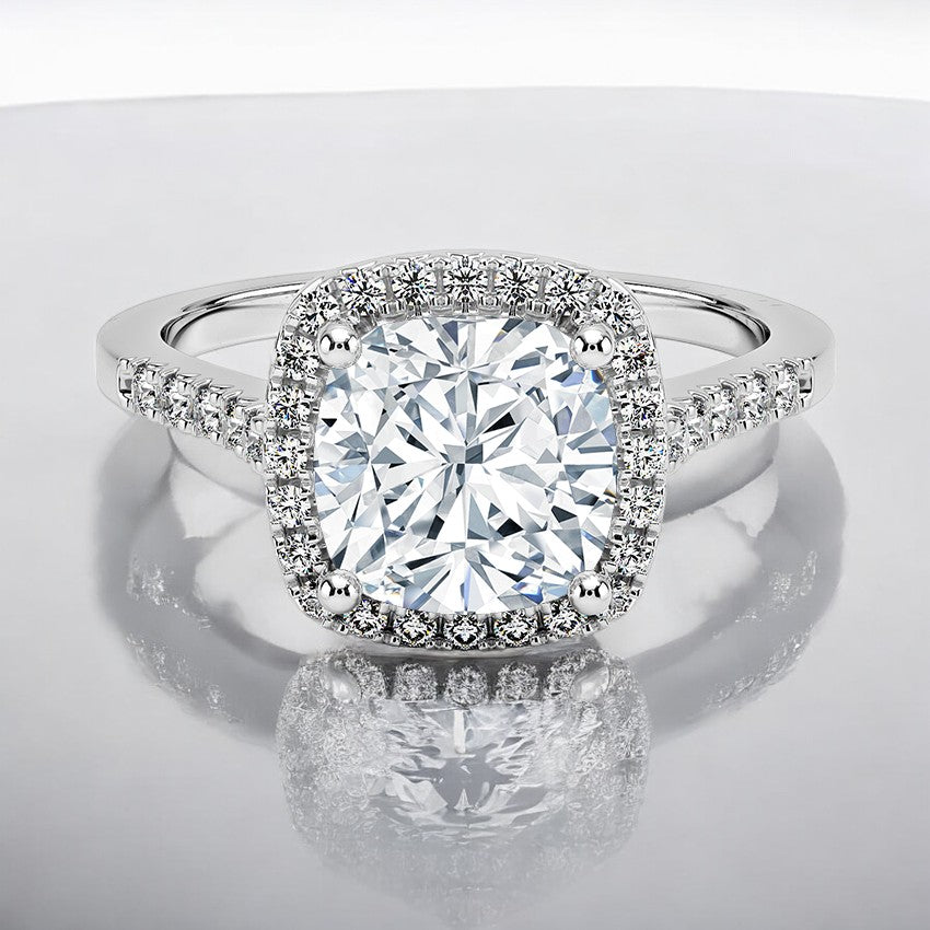 Halo Lab Grown Diamond Engagement Ring - Enduring Beauty for a Lifetime