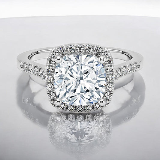 Halo Lab Grown Diamond Engagement Ring - Enduring Beauty for a Lifetime