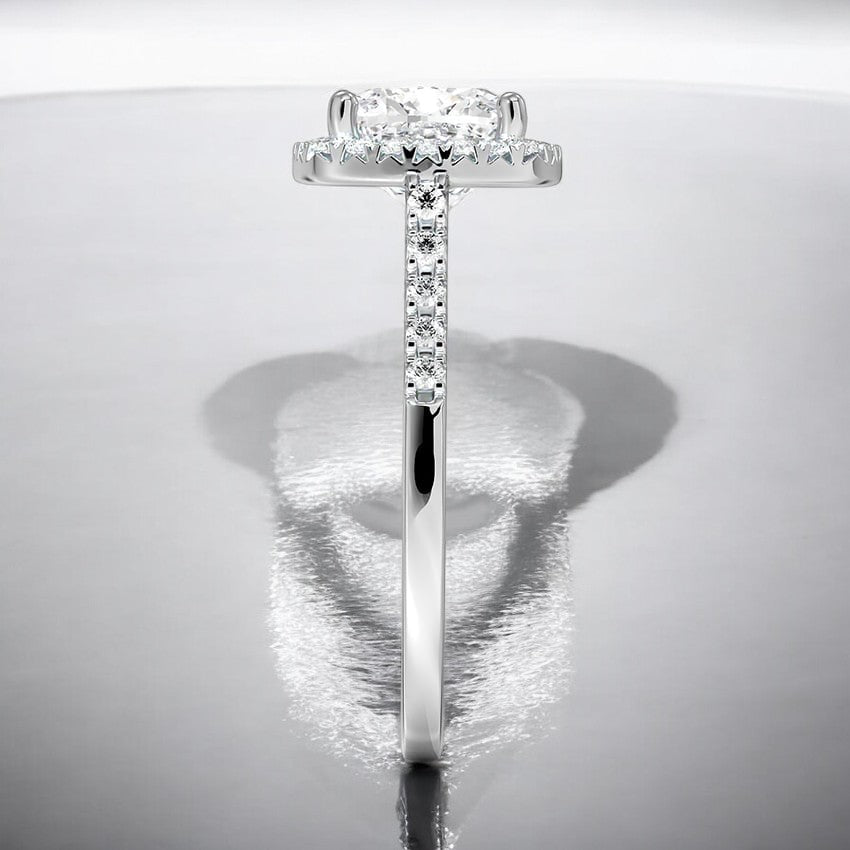 Halo Lab Grown Diamond Engagement Ring - Enduring Beauty for a Lifetime