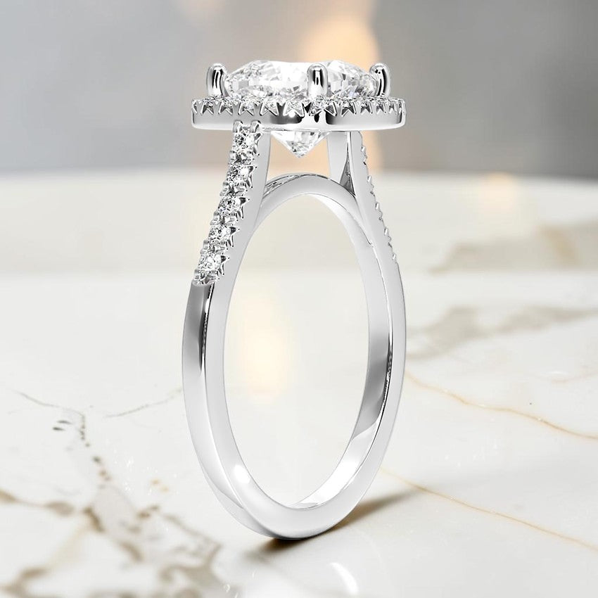 Ophelia Halo Diamond Ring (1/5 ct. tw.) in 14K White Gold