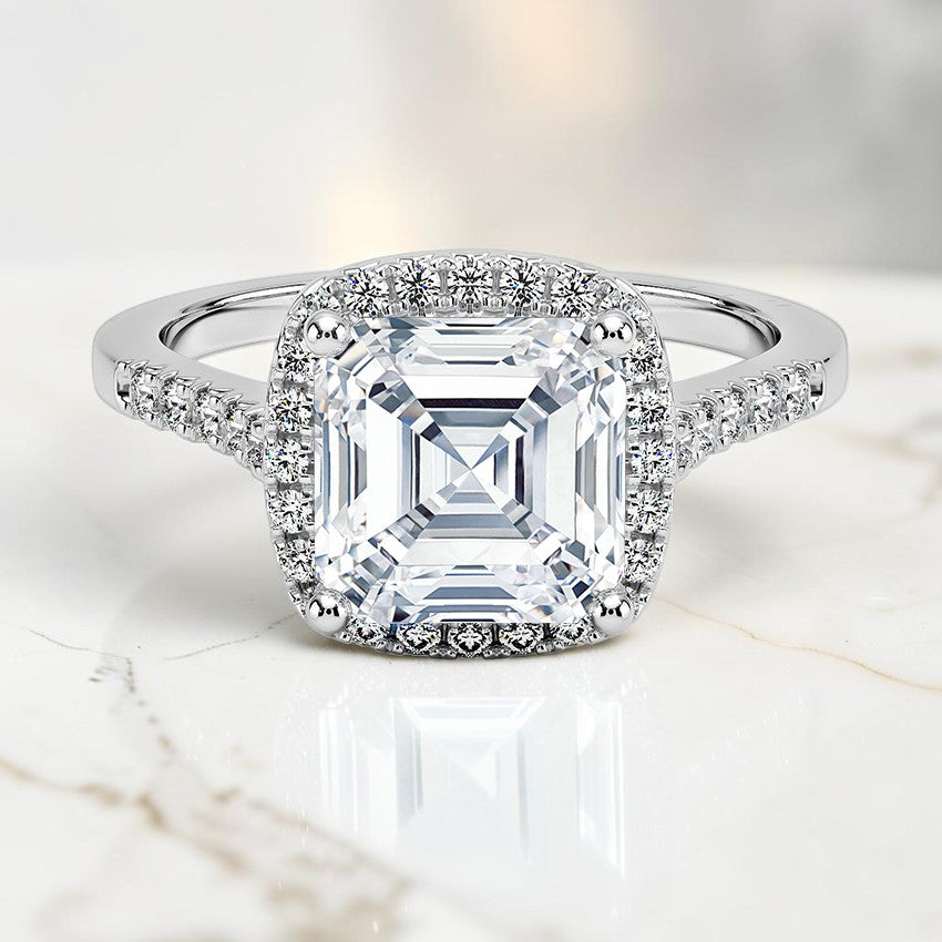 Ophelia Halo Diamond Ring (1/5 ct. tw.) in 14K White Gold