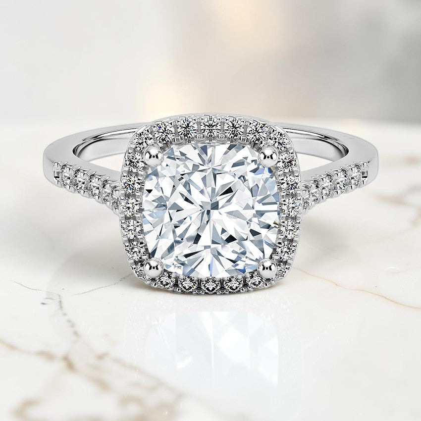 Ophelia Halo Diamond Ring (1/5 ct. tw.) in 14K White Gold