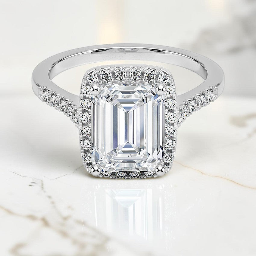 Ophelia Halo Diamond Ring (1/5 ct. tw.) in 14K White Gold