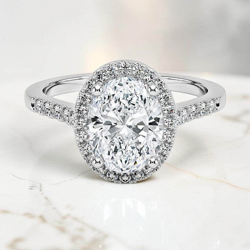 Ophelia Halo Diamond Ring (1/5 ct. tw.) in 14K White Gold