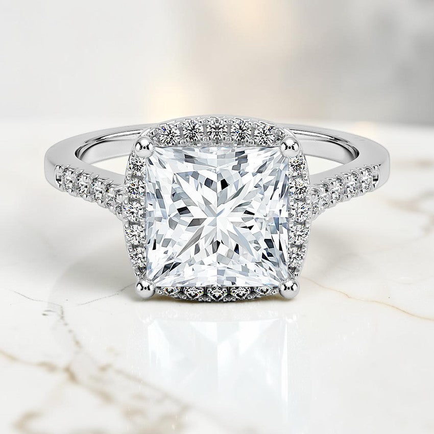 Ophelia Halo Diamond Ring (1/5 ct. tw.) in 14K White Gold