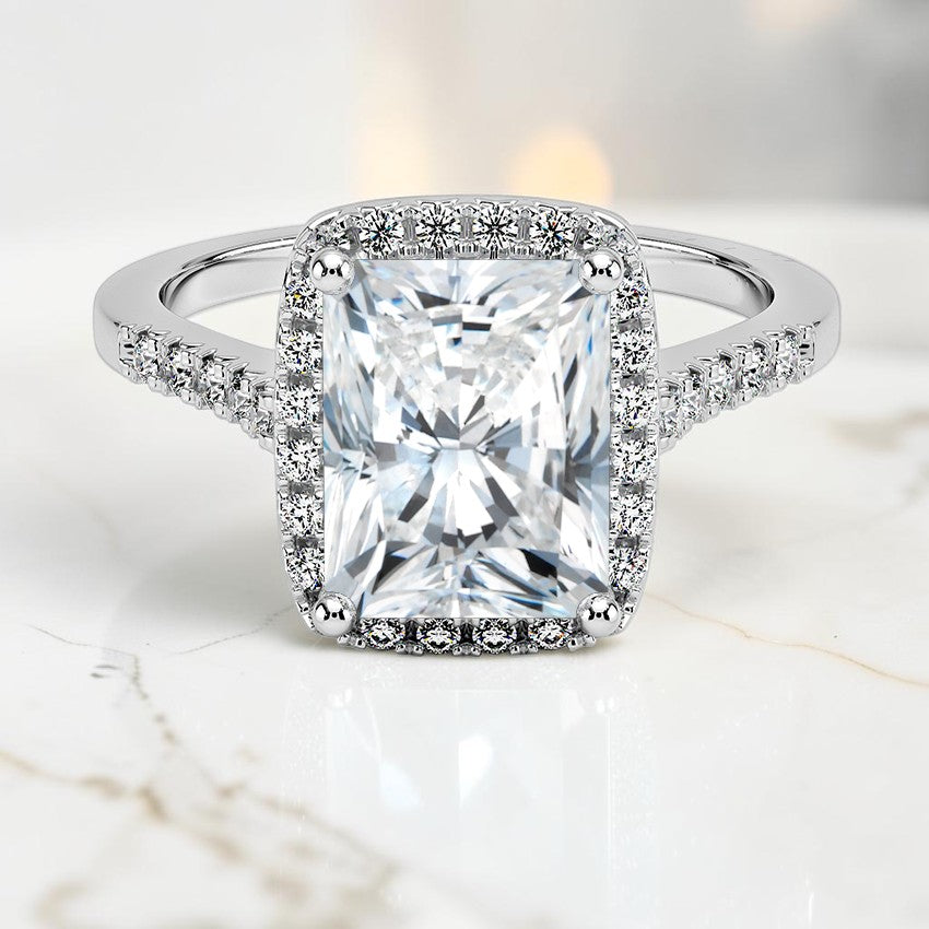 Ophelia Halo Diamond Ring (1/5 ct. tw.) in 14K White Gold