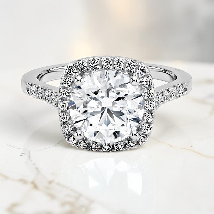 Ophelia Halo Diamond Ring (1/5 ct. tw.) in 14K White Gold