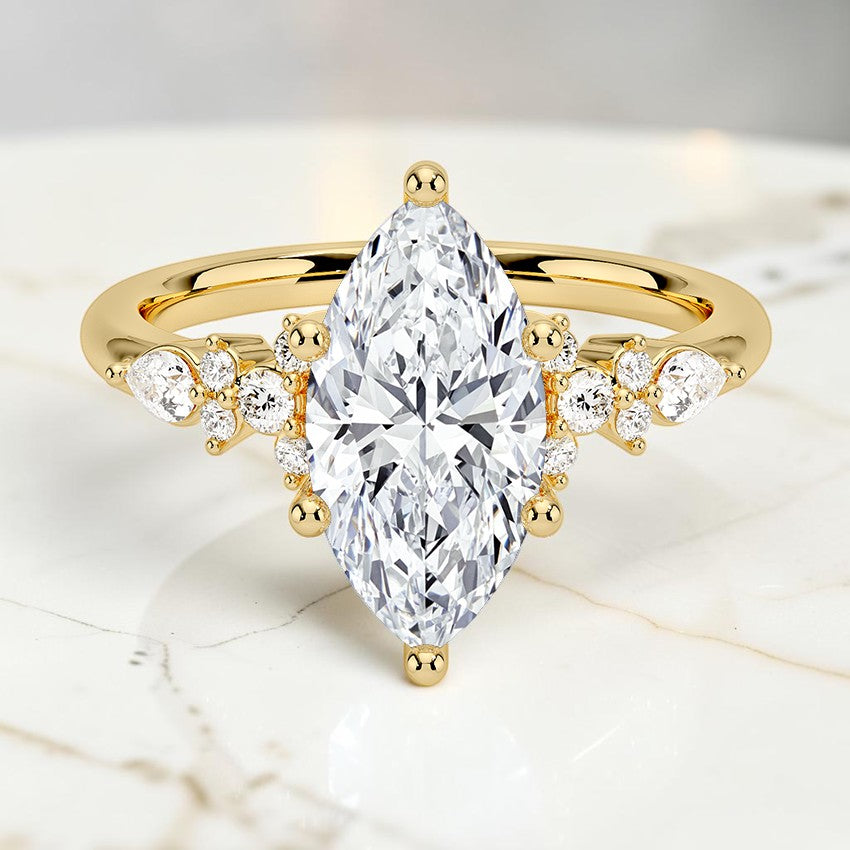 Rosamund Diamond Ring in 14K Yellow Gold