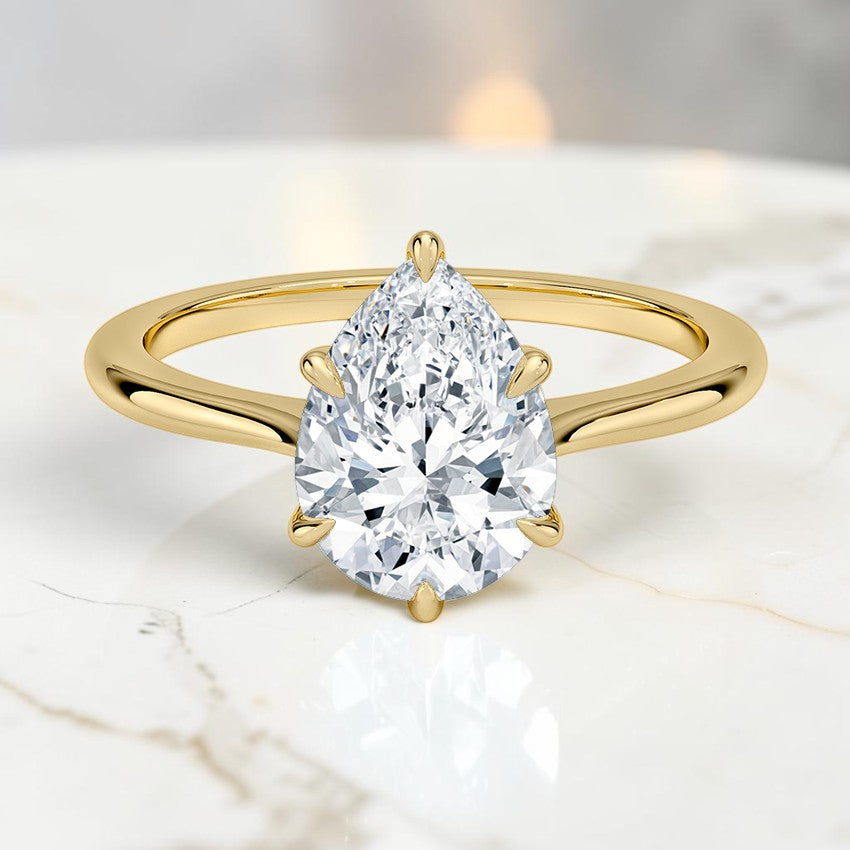 Colette Solitaire Ring in 14K Yellow Gold