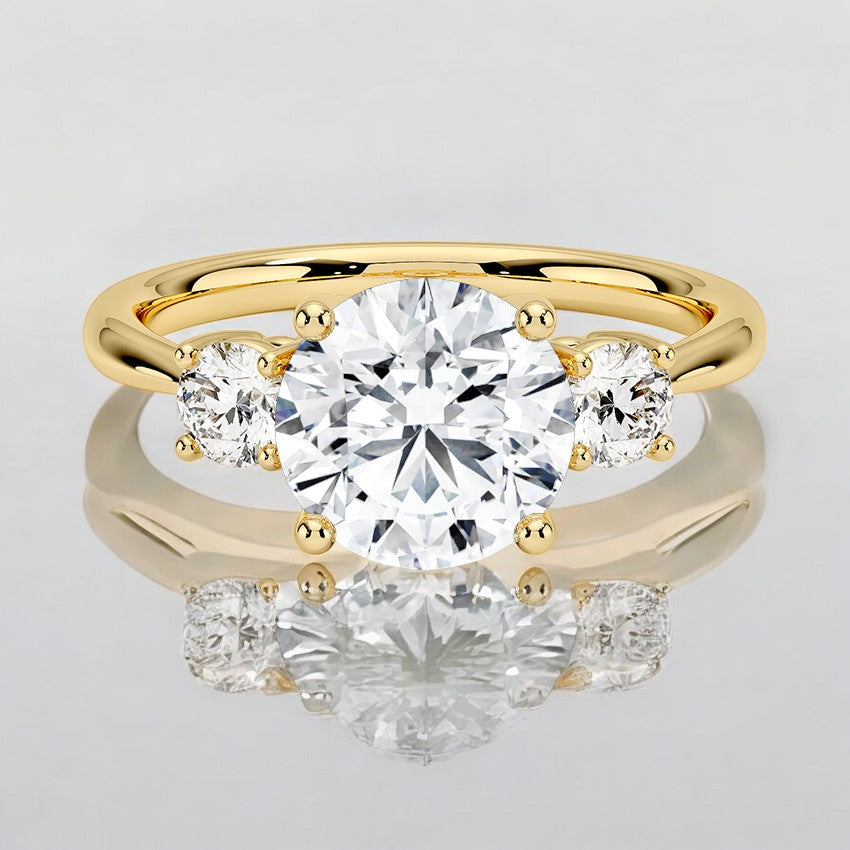 Three Stone Lab Grown Diamond Engagement Ring