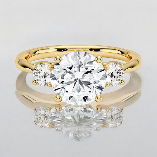 Three Stone Lab Grown Diamond Engagement Ring