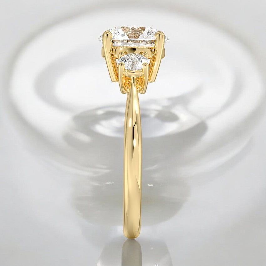 Three Stone Lab Grown Diamond Engagement Ring