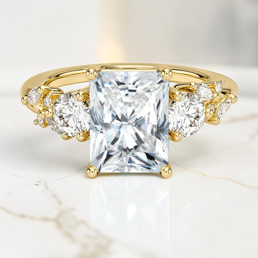Avonlea Three Stone Diamond Ring in 14K Yellow Gold