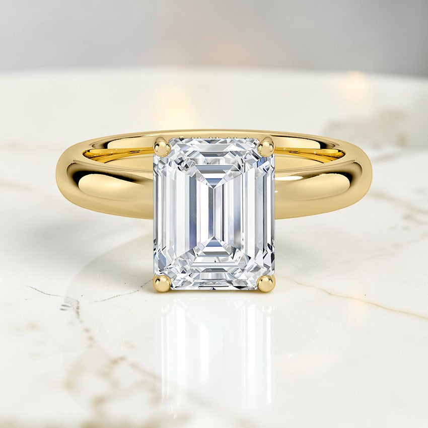 Soraya Perfect Fit Halo 3mm Diamond Ring in 14K Yellow Gold