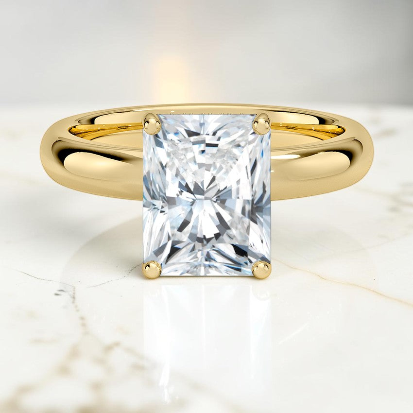 Soraya Perfect Fit Halo 3mm Diamond Ring in 14K Yellow Gold