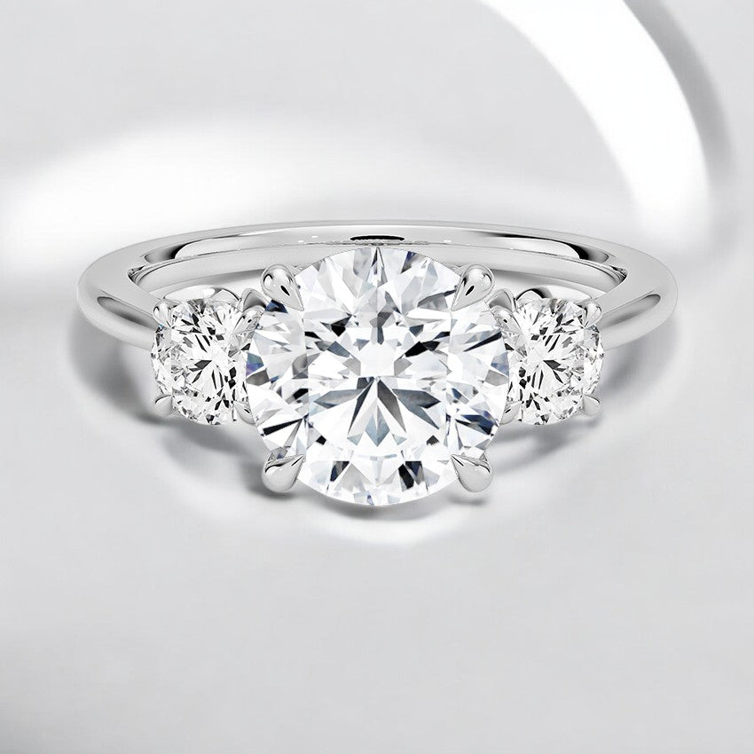 Three Stone Lab Grown Diamond Engagement Ring