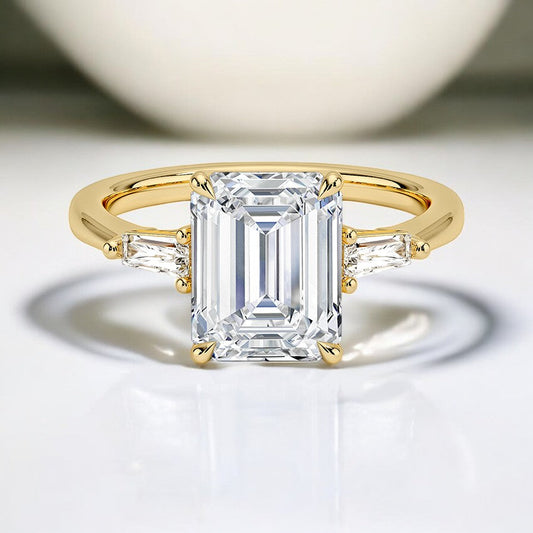 Three Stone Lab Grown Diamond Engagement Ring