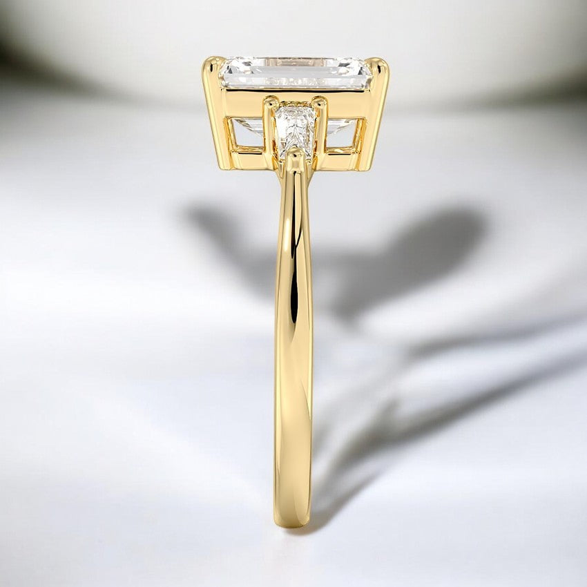 Three Stone Lab Grown Diamond Engagement Ring