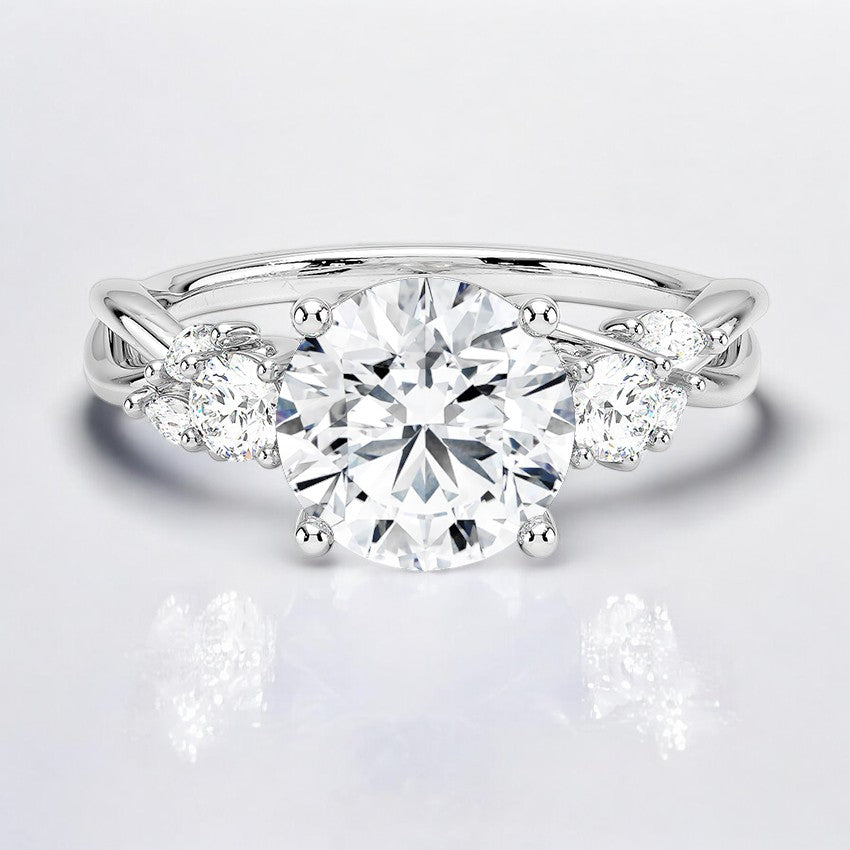 Three Stone Lab Grown Diamond Engagement Ring