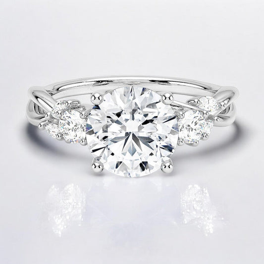 Three Stone Lab Grown Diamond Engagement Ring
