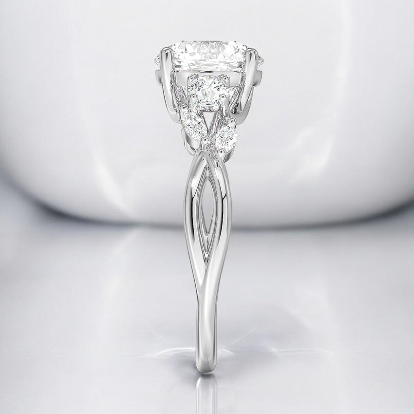 Three Stone Lab Grown Diamond Engagement Ring