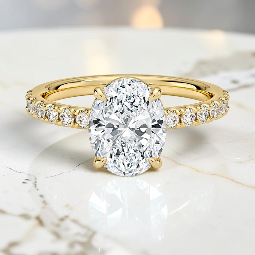Kira Low-Profile Diamond Ring in 14K Yellow Gold
