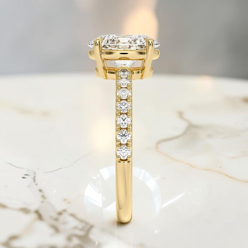 Kira Low-Profile Diamond Ring in 14K Yellow Gold