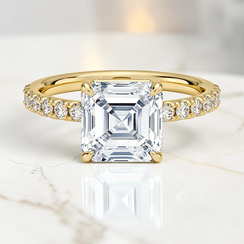 Kira Low-Profile Diamond Ring in 14K Yellow Gold